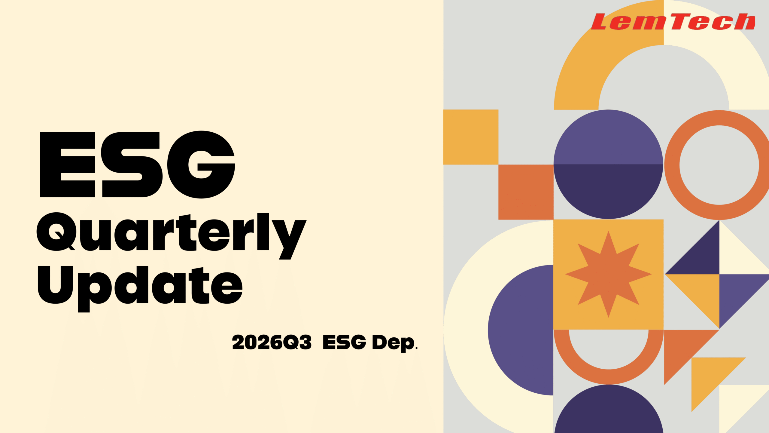 Lemtech ESG Quarterly Update